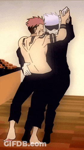 Two Men Hugging And Dancing GIF