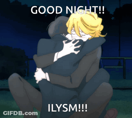 Two Men Hugging Good Night ILYSM GIF
