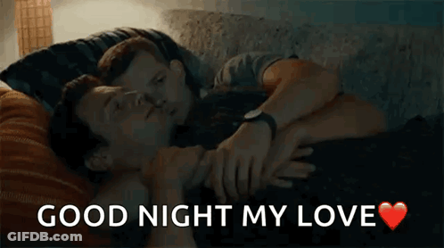 Two Men Hugging Good Night GIF