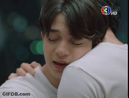 Two Men Hugging Number 3 GIF