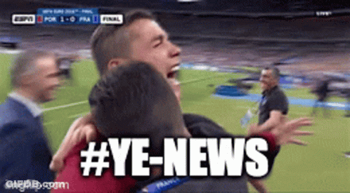 Two Men Hugging On Soccer Field #Ye-News GIF