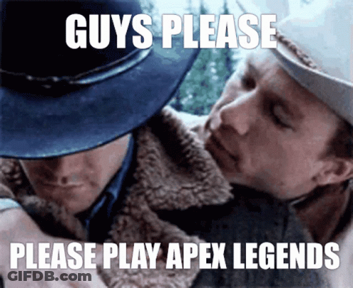 Two Men Hugging With Apex Legends Caption GIF