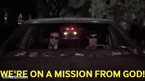 Two Men In A Car On A Mission From God GIF