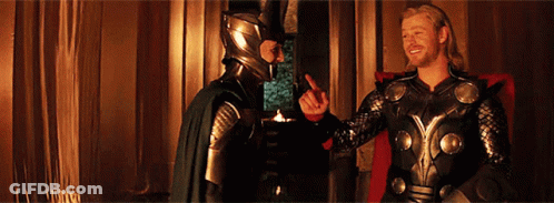 Two Men In Armor Are Standing Next To Each Other And One Is Pointing GIF