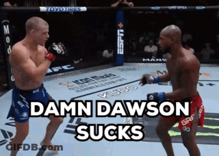 Two Men In Boxing Ring Damn Dawson Sucks GIF