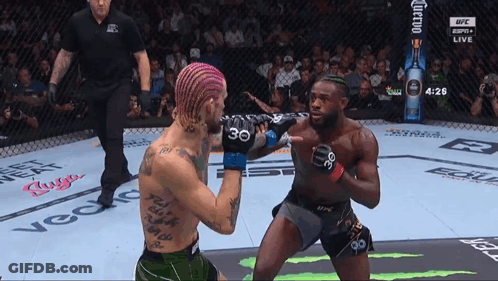 Two Men In Boxing Ring One In Number 30 GIF