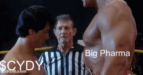 Two Men In Boxing Ring Saying Big Pharma GIF