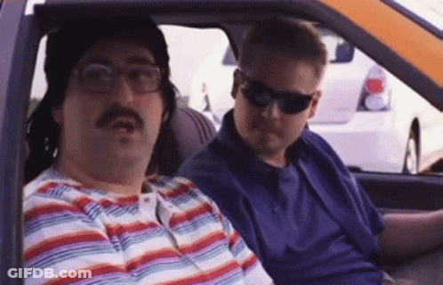 Two Men In Car One With Sunglasses GIF