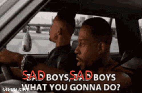 Two Men In Car Sad Boys Sad Boys What You Gonna Do GIF