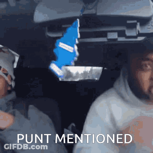 Two Men In Car Saying Punt GIF
