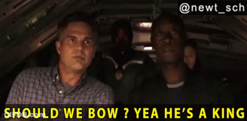 Two Men In Car Saying Should We Bow Yea He's A King GIF