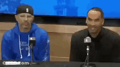 Two Men In Front Of Microphones One In Blue Hoodie GIF