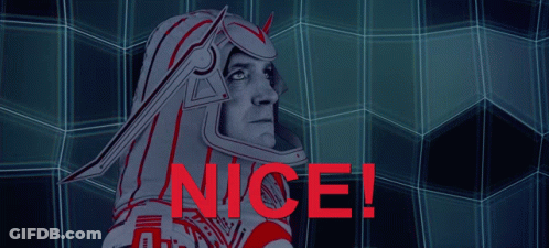Two Men In Futuristic Helmets In Front Of Screen With Chinese Characters GIF