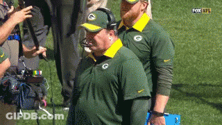 Two Men In Green Bay Packers Shirts GIF