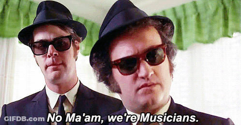 Two Men In Hats And Sunglasses Musicians GIF