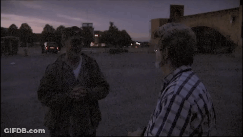 Two Men In Parking Lot Saying That's Gonna Be Great GIF