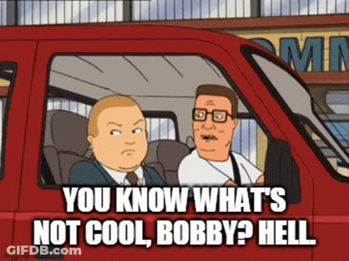 Two Men In Red Van Saying Not Cool Bobby GIF