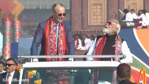 Two Men In Scarves GIF