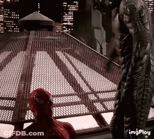 Two Men In Spider-Man Costumes GIF