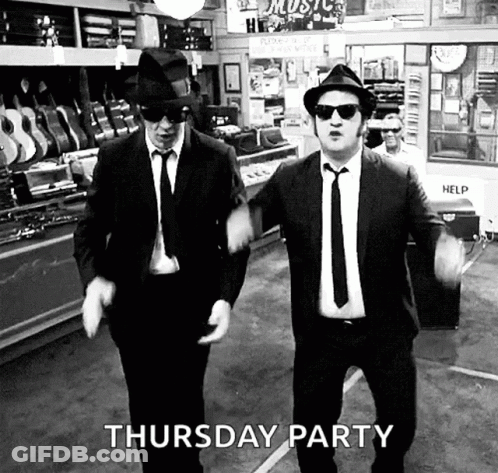 Two Men In Suits And Hats Dancing Thursday Party GIF