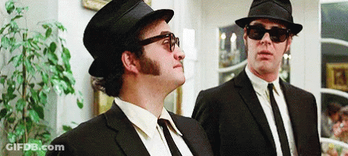 Two Men In Suits And Hats With Sunglasses GIF
