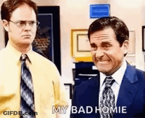 Two Men In Suits And Ties Are Standing Next To Each Other And One Of Them Is Smiling . GIF