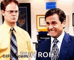 Two Men In Suits And Ties Are Standing Next To Each Other . GIF