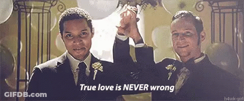 Two Men In Suits Holding Hands True Love Is Never Wrong GIF