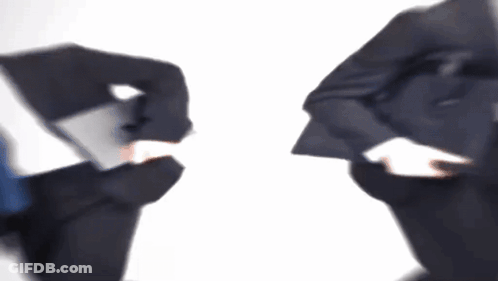 Two Men In Suits Holding Laptops GIF