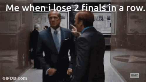 Two Men In Suits 'Me When I Lose 2 Finals In A Row GIF