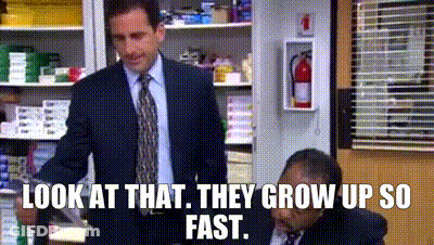 Two Men In Suits Standing In Store GIF
