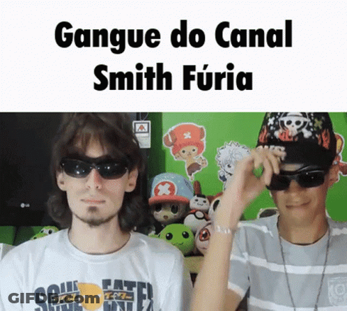 Two Men In Sunglasses And Soul Eater Shirt GIF