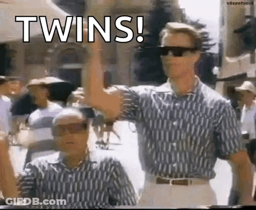 Two Men In Sunglasses And Striped Shirts GIF