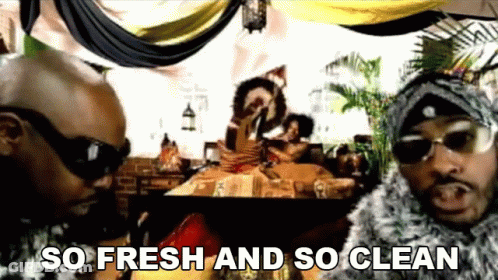 Two Men In Sunglasses So Fresh And So Clean GIF