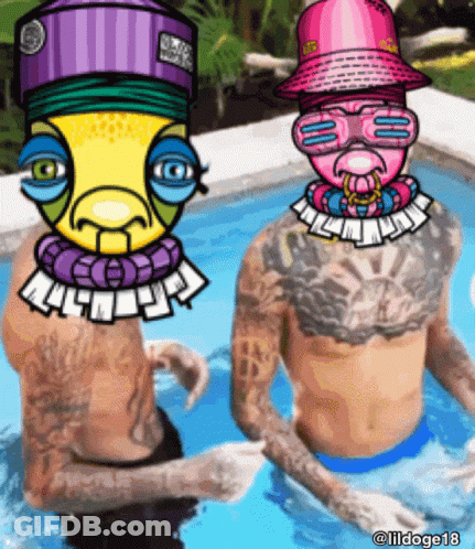 Two Men In Swimming Pool Lildoge18 GIF