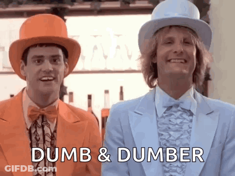 Two Men In Top Hats And Bow Ties Dumb And Dumber GIF