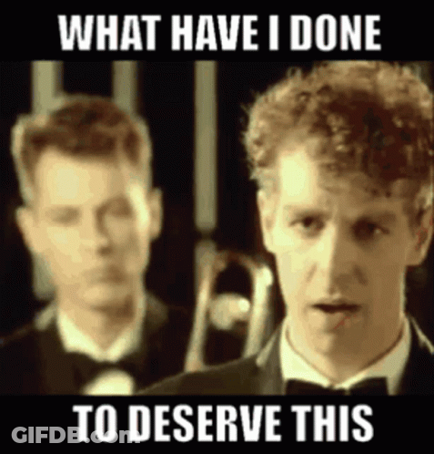 Two Men In Tuxedos What Have I Done To Deserve This GIF