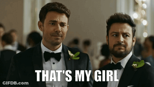 Two Men In Tuxedos With That S My Girl GIF