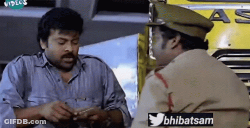 Two Men In Uniform Talking By Yellow Truck GIF