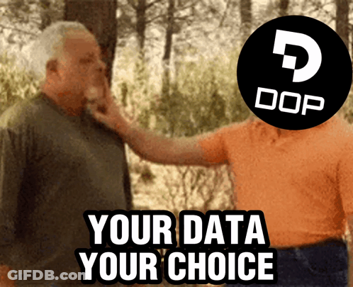Two Men In Woods Your Data Your Choice GIF