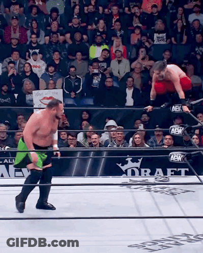 Two Men In Wrestling Ring With Draft Sign GIF