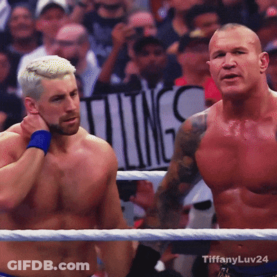 Two Men In Wrestling Ring With Ting Sign GIF