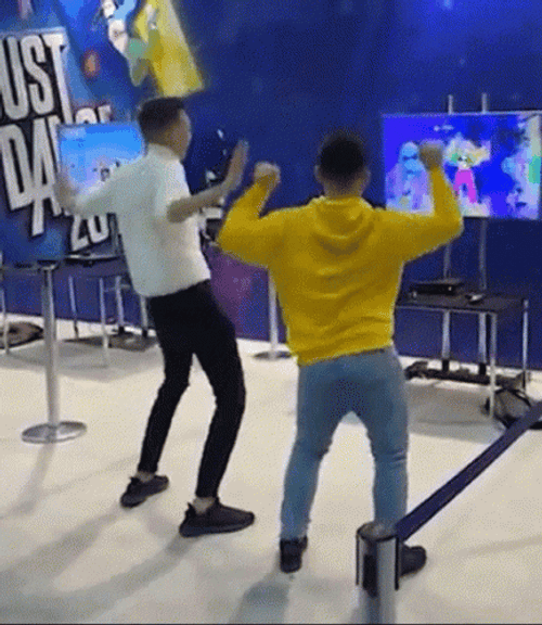Two Men Just Dance Moves GIF