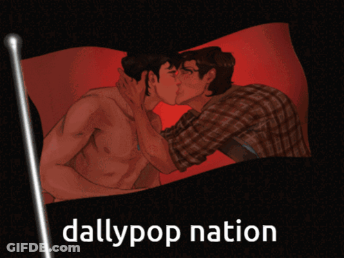 Two Men Kissing Dallypop Nation GIF