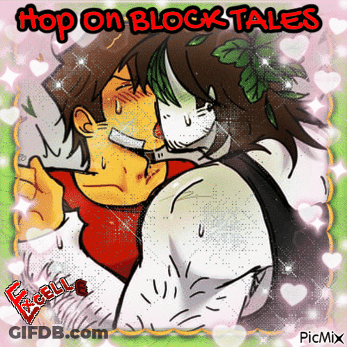 Two Men Kissing Hop On Block Tales GIF