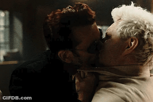 Two Men Kissing GIF