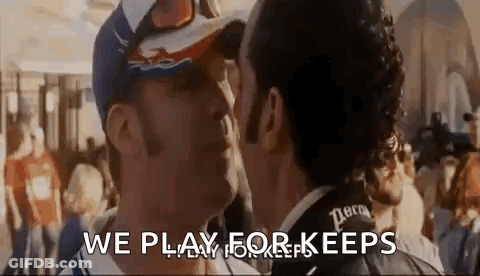 Two Men Kissing In Front Of Crowd GIF