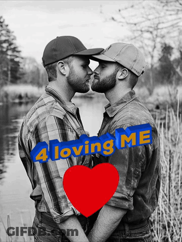 Two Men Kissing Loving Me GIF