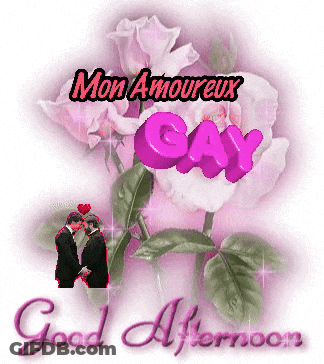 Two Men Kissing Mon Amoureux Gay GIF