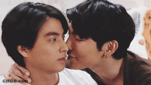 Two Men Kissing On Forehead GIF